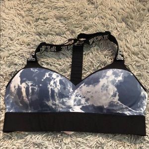 Pink sports bra